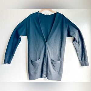 Everlane Cashmere V-Neck Long Black Cardigan Women’s - Small